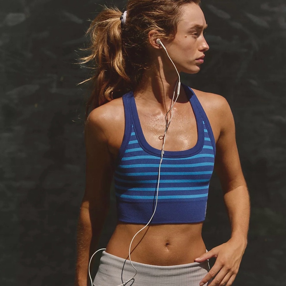 Go To Striped Sports Bra